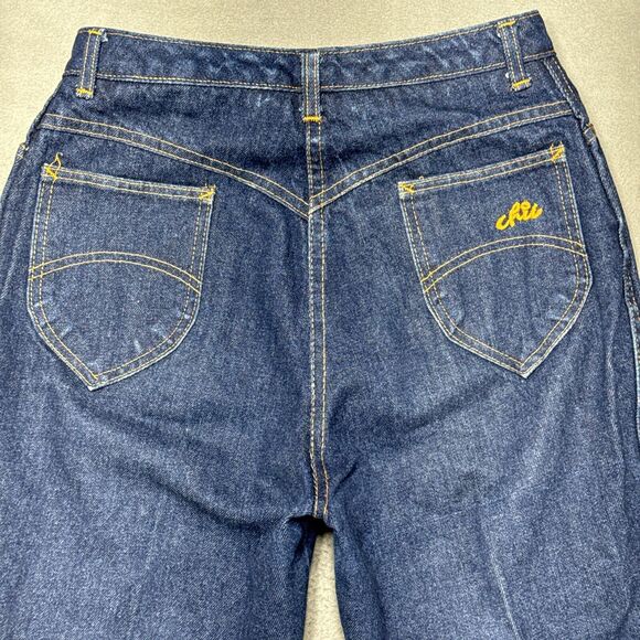 Vintage 70s Chic H.I.S Mom Jeans Sz 14 (27x32) Orange Thread Yoke American Denim - Picture 7 of 10